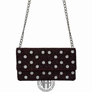 Bolso de mano estilo bohemio para mujer, bolso de mano con cuentas y colorido con correa de cadena, suministro a granel, exportador de bolsos - Product Image 3