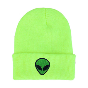 หมวกบีนนี่ปักลายแบบติดแขนเสื้อแบบถักมีกระดุมข้อมือสำหรับฤดูหนาวหมวกอะคริลิคนุ่นใส่ได้ทั้งชายและหญิงหมวกลายหัวกะโหลกสำหรับอากาศหนาว - Product Image 3