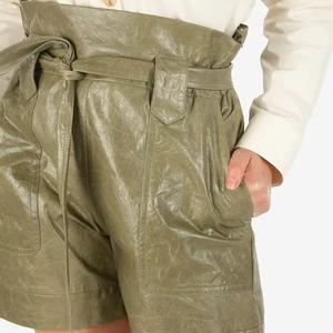 กางเกงขาสั้นเอวสูง6สีสำหรับผู้หญิงกางเกงหนัง PU รัดรูปเซ็กซี่กางเกงขาสั้นสุดฮ็อตไซส์พิเศษ - Product Image 3