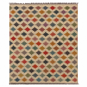 Handmade Wool Jute Kilim Rug Low Pile Flatweave Eco-Friendly Waterproof Geometric Tribal <b>Carpet</b> Custom Size Exercise Camping - Product Image 1