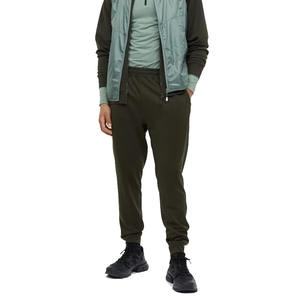 Pantalon de jogging décontracté pour homme vert chiné avec cordons et poches en vente - Product Image 2