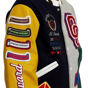 Veste bomber universitaire sportive en chenille brodée, service OEM ODM de qualité supérieure personnalisé en gros - Product Image 5