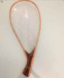 Vente en gros Filet de pêche à la truite Filet de pêche à la mouche Cadre en bois Filet d'atterrissage de poisson avec maille en caoutchouc souple transparent - Product Image 4