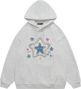 OEM personalizado 100% de alta calidad colorido de los hombres gráfico polar Sudadera con capucha bordado de gran tamaño 65% algodón, 35% poliéster 330gsm - Product Image 4