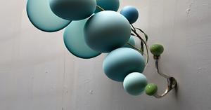 Support de porte pour salle de bain au-dessus de la porte Crochet pour manteau en tissu avec boule en céramique colorée - Product Image 3