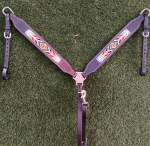 Cabecera de cuero con accesorios personalizados para caballos con coraza para montar a caballo, diseño occidental - Product Image 5