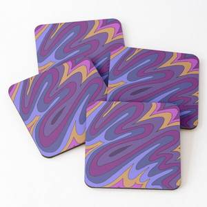 New Design Wood Coaters Multi Color Printed Tea Serving Coasters 4 Pieces <b>Set</b> Hot Selling Home and Kitchen Hot Selling - Product Image 5