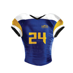 Maillot de football américain personnalisable de haute qualité, 100 % polyester, durable, respirant, séchage rapide, ensembles à manches courtes - Product Image 2