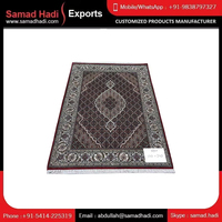 Karpet Kamar Tidur kerajinan tangan bergaya terbaru wol desainer bordir unik karpet simpul tangan Logo Model dekorasi ruang doa nomor