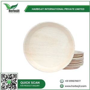 Platos y platos redondos de hoja de palma Areca de 12 pulgadas para el suministro mundial de la India - Product Image 4