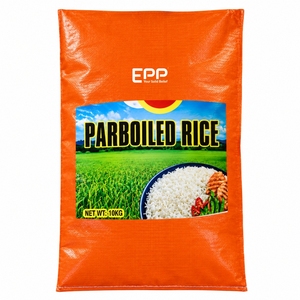Sacs à riz en PP tissé laminé BOPP économiques 2kg 5kg, sacs tissés laminés personnalisés 100KG, sacs à céréales PP grande taille durables avec poignées personnalisées - Product Image 1