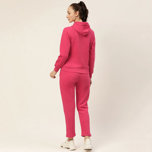 Conjunto de chándal de algodón 100% para mujer, estilo de calle, chándales personalizados, conjuntos de chándal de entrenamiento para correr al por mayor - Product Image 3