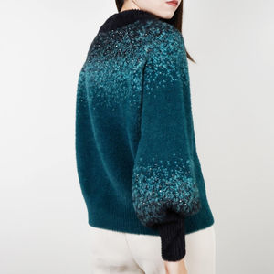 Suéter de Lana Transpirable para Mujer, Ligero, de Invierno, Manga Larga, con Logotipo Personalizado, Secado Rápido, Estilo Urbano - Product Image 2