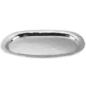 Plateau de service en acier inoxydable avec détails en relief pour le restaurant de fête de mariage au prix de gros - Product Image 3