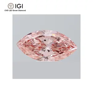 Highest Selling 2.32 Carat Lab Grown Fancy Intense Pink CVD Diamonds Marquise Brilliant Cut with Excellent VS1 Clarity