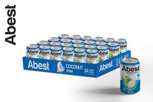 Vente en gros en vrac Abest Eau de coco 100% naturelle de A&B Vietnam en canette 330ml Boisson gazeuse Meilleure qualité - Product Image 2