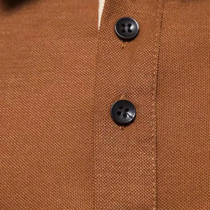 Camisas de Polo de manga corta de color sólido para hombre de alta calidad, camisas de negocios formales de punto bordadas a la moda de verano - Product Image 3