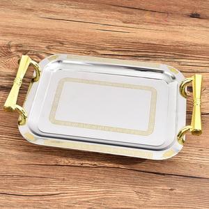 Plateau en métal artisanal pour le Ramadan avec finition de qualité supérieure |   Couleurs et logo personnalisables pour la décoration intérieure et le style d'événements - Product Image 2