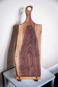 Tabla para cortar queso de madera maciza de Acacia creativa, forma rectangular con diseño de mango múltiple, tabla para cortar y picar con logotipo personalizado - Product Image 2