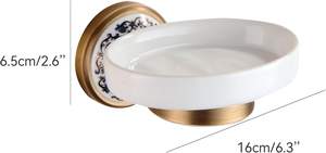 Accessoire de salle de bain avec porte-savon en laiton et support de douche artisanal naturel avec base en métal Accessoire de savon de type boîte - Product Image 2