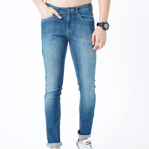 2026 Latest Design OEM Service Lightweight Casual Dark Mid Waist Breathable Premium Quality Men's Jeans <b>Pants</b> - Product Image 1