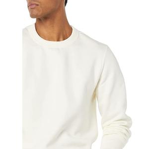 เสื้อกันหนาวผ้าฝ้ายคอกลมแขนยาวสำหรับผู้ชาย,แบบสวมศีรษะสีล้วนพิมพ์ลายโลโก้ได้ตามต้องการ - Product Image 4