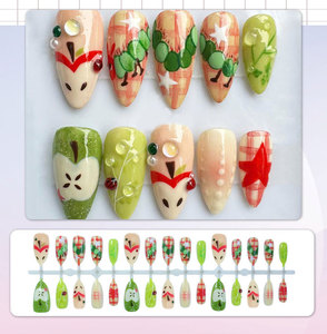 30 <span class=keywords><strong>faux</strong></span> ongles à presser pré-<span class=keywords><strong>dessin</strong></span>és, motif <span class=keywords><strong>dessin</strong></span> animé 3D fraise, lapin, fleur - Product Image 5