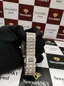 Precio de fábrica al por mayor VVS Moissanite relojes de hombre estilo Hip Hop Iced Out proveedor indio banda de acero inoxidable joyería de moda - Product Image 5