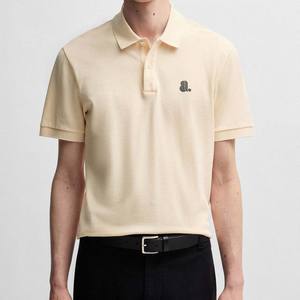 Camisas Casuales para Hombre de Corte Regular con Diseño de Logotipo Frontal al por Mayor, 100% Fibra de Bambú, Tejido Jersey Transpirable, Manga Corta, Color Sólido - Product Image 1