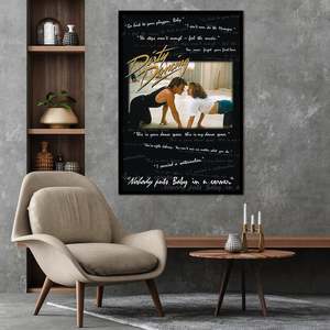 Modern Style Dirty Dancing <b>Poster</b> Black <b>Frame</b> Paper Material for Wall Usage - Product Image 1
