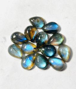 ชุดอัญมณีทรงหลังเบี้ยตัดรูปลูกแพร์ขนาด8x12มม. ทำจากแร่แลบราโดไรต์ธรรมชาติ13ชิ้น - Product Image 2