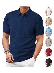 Polo para hombre hecho a medida al por mayor, camiseta Premium de algodón y seda mercerizada que absorbe la humedad, camiseta de golf lisa y elegante para gimnasio - Product Image 4