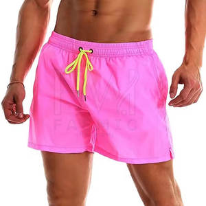 Pantalones cortos cortavientos para hombre estilo callejero con cierre de cordón para exteriores, ropa deportiva transpirable impermeable con patrón sólido para correr - Product Image 2