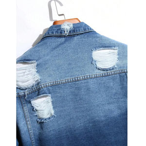 2024 OEM hommes Denim Jean veste vêtements décontractés automne veste Denim bouton up manteau surdimensionné Denim veste pour hommes - Product Image 2