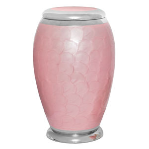 Urna Funeraria Moderna de Metal Rosa para Adultos, Capacidad de 3.4L, Hecha a Mano, Cilíndrica, con Acabado Mate y Personalización de Impresión - Product Image 3