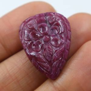 Rubí Rojo Natural Tallado en Cabujón, Gema de Rubí Tallada a Mano, Piedra Suelta Lisa, Proveedor Mayorista de Piedras para Joyería - Product Image 1