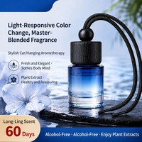 Diffuseur de parfum en verre pour voiture, pendentif d'aromathérapie, parfum frais longue durée, parfum d'ambiance intérieur