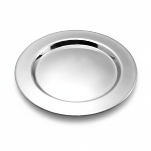 Ensemble de sous-verres ronds en acier inoxydable personnalisés de 10 cm, design métallique simple et classique indien pour la maison ou le bureau - Product Image 1