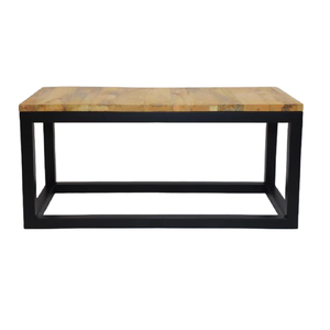 Table basse moderne antique rectangulaire en fer Art en métal et marbre Table d'appoint de salon de luxe vintage Technique plaquée - Product Image 1