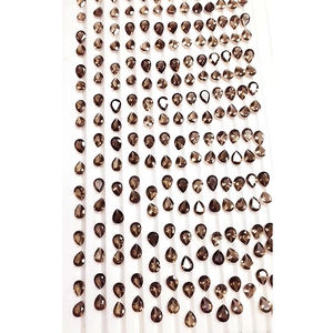 637 piezas de cuarzo ahumado Natural 8x6mm Pera faceta 628 CTS lote Iroc Ventas Calidad Topacio ahumado corte piedra preciosa suelta US $115 para todos - Product Image 4