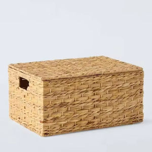 Vente en gros de panier en jonc de mer tissé à la main panier rectangulaire rustique écologique en matériau naturel - Product Image 1