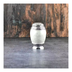 Urna de recuerdo de metal de alta tendencia, colección de diseño de mármol multicolor con acabado de mármol único, urnas de recuerdo de cremación de metal - Product Image 3