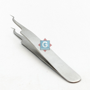 Pinzas Angulares de Acero Inoxidable de Alta Calidad para Extensión de Pestañas con Punta Suave y Duradera - Product Image 1