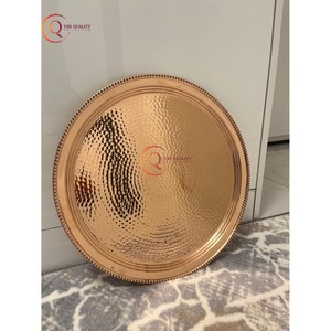 ถาดทองแดงพร้อมโลหะเคลือบเงาสำหรับโรงแรมและบ้านถาดเสิร์ฟอเนกประสงค์จากอินเดีย - Product Image 1