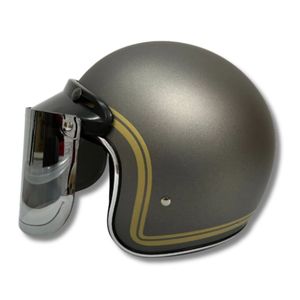 หมวกกันน็อคแบบเปิดหน้าแบบย้อนยุค CRX bogo-X มีแผ่นโฟมซับทำจากโลหะเคลือบด้านกระบังหน้าใสได้รับการรับรอง SNI สำหรับผู้ใหญ่ - Product Image 5