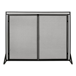 Nouveau pare-feu décoratif en fil de fer, accessoires de cheminée, finition noire, écran de cheminée à panneau unique, écran de cheminée solide - Product Image 4