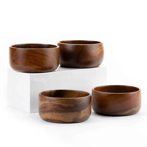 Cuenco para pasta de madera de acacia maciza más vendido, Juego completo para servir la cena, cuencos de madera sostenibles - Product Image 3