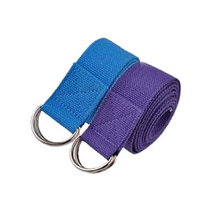 Correa de algodón personalizable para ejercicio físico, correa de yoga con lazo de anillo en D, cinturón de yoga tejido ajustable en varios colores - Product Image 5