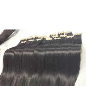 BEST QUALITY RAW INDIAN TAPE IN HAIR EXTENSIONS WITH ALIGNED CUTICLES FROM BEST INDIAN VENDOR