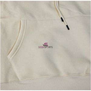 Sudadera con capucha forrada en satén Unisex, forro polar grueso, color Beige, manga larga, personalizada, venta al por mayor, suave - Product Image 2